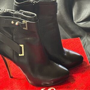 Guess Sleek Black Ankle Booties